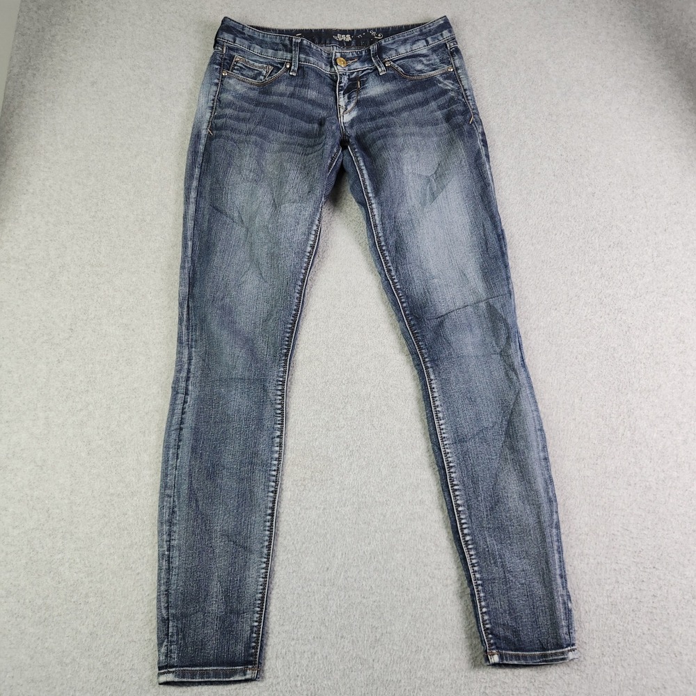 Express Jeans Womens 4r Blue Denim Zelda Slim Fit Ultra Low Rise Medium Wash